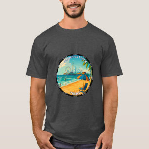 Galveston Strand Texas Reiseplakat Küstenwand A T-Shirt
