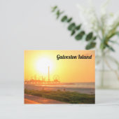Galveston Sunrise Postcard Postkarte (Stehend Vorderseite)