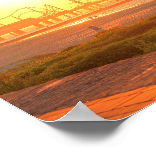 Galveston Sunrise Poster (Ecke)