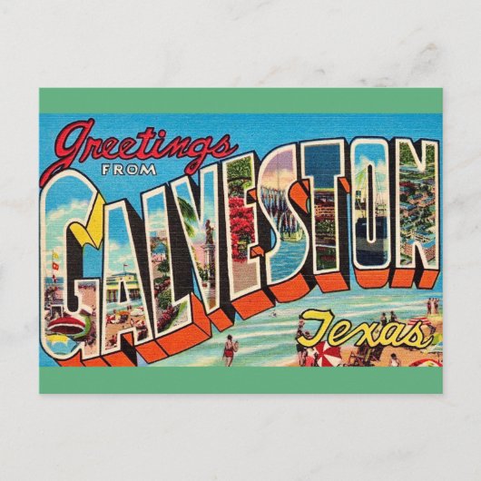 Galveston Texas Ansichtskarte Postkarte (Vorderseite)