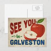 Galveston Texas Apple - Vintage Travel Postkarte (Vorne/Hinten)