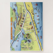 Galveston Texas Cartoon-Karte Puzzle (Vertikal)