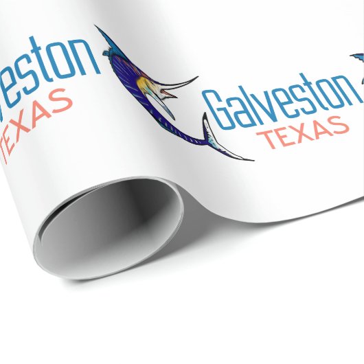 Galveston Texas Geschenkpapier (Rolleneckpunkt)