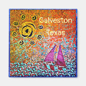 Galveston Texas Ocean Sailboat und Sun Magnet (Vorne)
