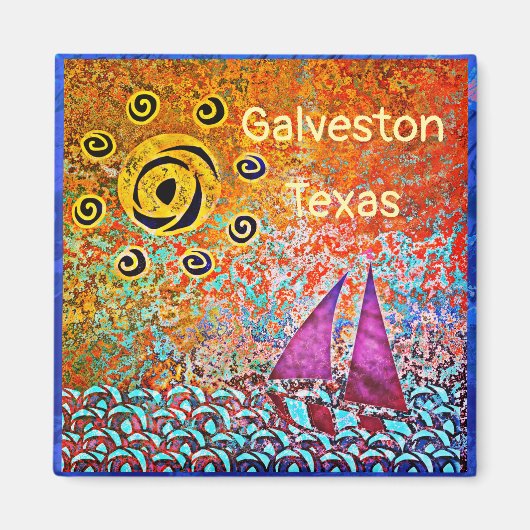 Galveston Texas Ocean Sailboat und Sun Magnet (Vorne)