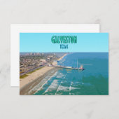 Galveston Texas Pier Shore Vintag Flat Card (Vorne/Hinten)