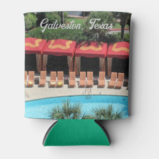 Galveston, Texas - San Luis Hotel Sundeck -  Dosenkühler (Vorderseite)