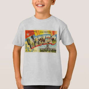 Galveston Texas TX alte Vintage Reise-Andenken T-Shirt