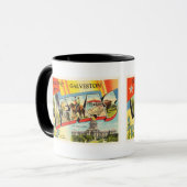 Galveston Texas TX alte Vintage Reise-Andenken Tasse (Vorderseite Links)