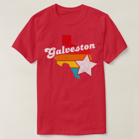 Galveston Texas Vintag Distressed Souvenir 2 T-Shirt (Design vorne)