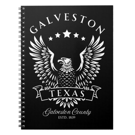 Galveston Texas Vintag Eagle Notizblock (Vorderseite)