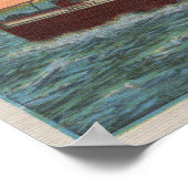 Galveston, TX - Blick auf das Galvez Poster (Ecke)