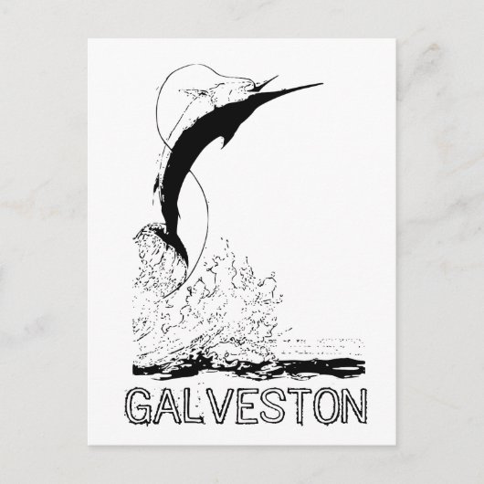 Galveston, TX Sportfish Postkarte (Vorderseite)