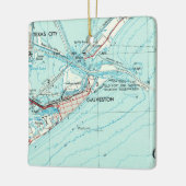 Galveston TX Topo Karte Keramikornament (Links)