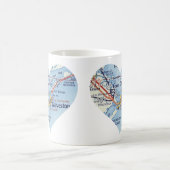 Galveston TX Vintag Map Kaffeetasse (Mittel)