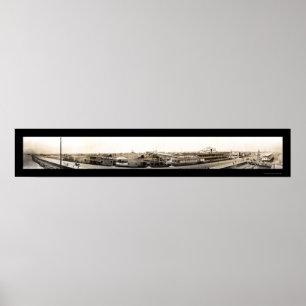 Galveston Ufergegend-Foto 1909 Poster