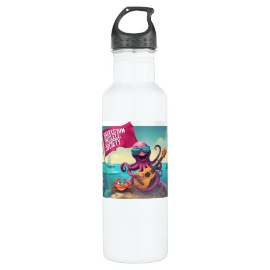 Galveston Ukulele GUS Stainless Water Flasche 24oz Edelstahlflasche (Vorderseite)