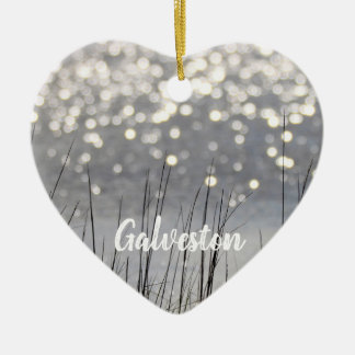 Galveston Wetland Grass Twinkling Sea Keramik Ornament