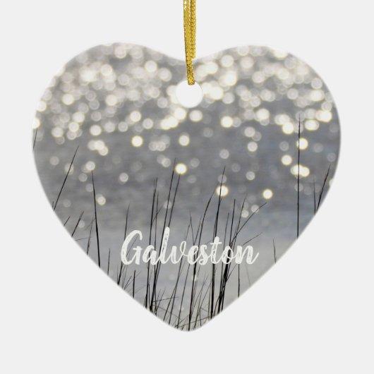 Galveston Wetland Grass Twinkling Sea Keramik Ornament (Vorne)