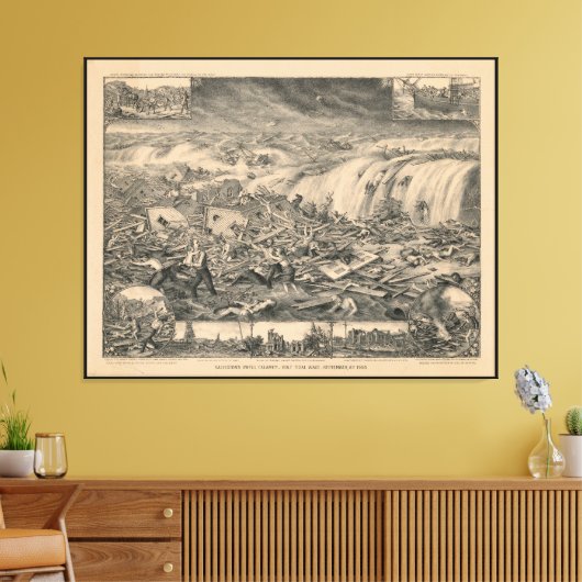 Galveston's Awful Calamity Golf Tidal Wave (1900) Leinwanddruck (Insitu (Wohnzimmer))