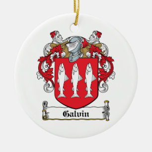 Galvin Familienwappen Keramik Ornament