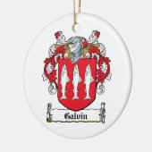 Galvin Familienwappen Keramik Ornament (Links)