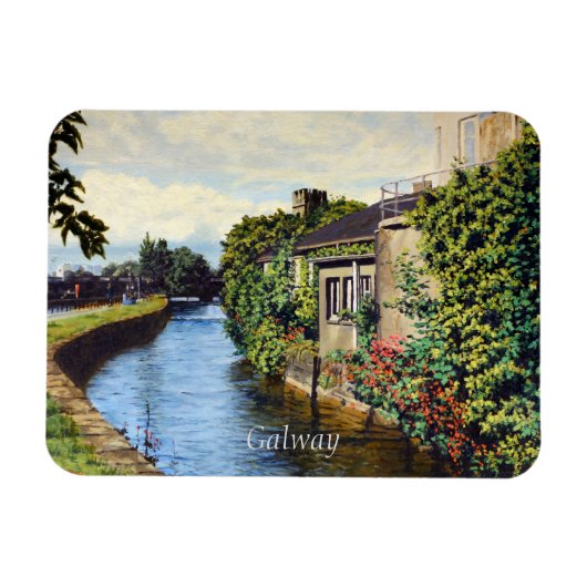Galway City Ireland Landschaftlich Canal View Magnet (Horizontal)