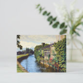 Galway City Ireland Landschaftlich Canal View Postkarte (Stehend Vorderseite)