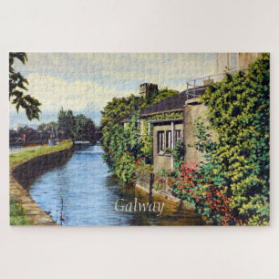 Galway City Ireland Landschaftlich Canal View Puzzle