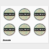 Galway City Pride Emblem – Irish Identity Runder Aufkleber (Blatt)