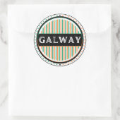 Galway City Pride Emblem – Irish Identity Runder Aufkleber (Tasche)
