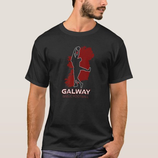 Galway County Ireland Sports Fan Irish Gaelic Foot T-Shirt (Vorderseite)