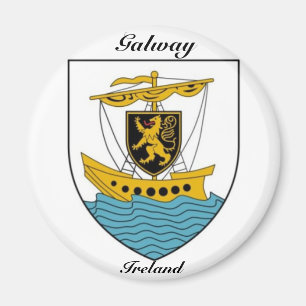 Galway Ireland Antique Schiff Wappen Magnet