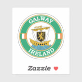 Galway Ireland Circle Emblem Aufkleber (Blatt)