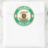 Galway Ireland Circle Emblem Runder Aufkleber (Tasche)