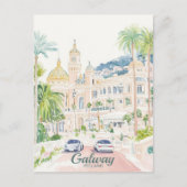 Galway Ireland Gouache Paint Illustration Travel Postkarte (Vorderseite)