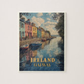 Galway Ireland Retro Irish Sehenswürdigkeit Puzzle (Vertikal)