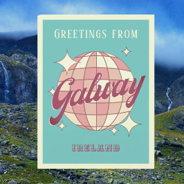 Galway Ireland Retro Vintage Postkarte