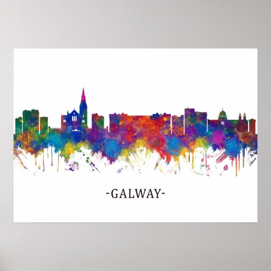 Galway Ireland Skyline Poster (Vorne)