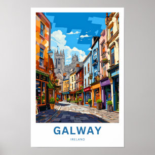 Galway Ireland Travel Print Poster