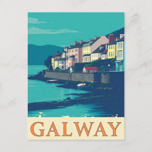 Galway Ireland Vintager berühmter Reiseort Postkarte