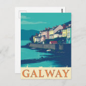 Galway Ireland Vintager berühmter Reiseort Postkarte (Vorne/Hinten)