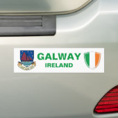 Galway Ireland Wappen und Irish Flag Autoaufkleber (Auf Auto)