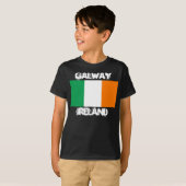 Galway, Irland mit irischer Flagge Boys T-Shirt (Vorne ganz)