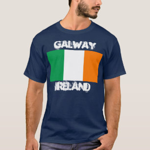 Galway, Irland mit irischer Flagge T-Shirt