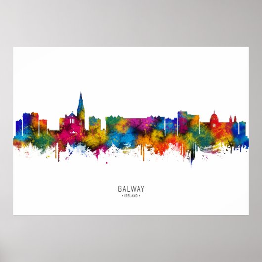 Galway Irland Skyline Poster (Vorne)