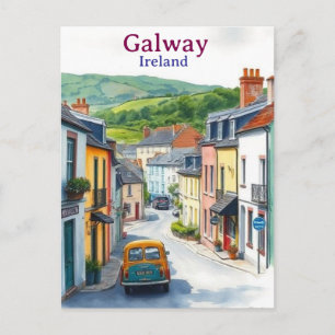 Galway Irland Vintage Berühmter Reiseort Postkarte