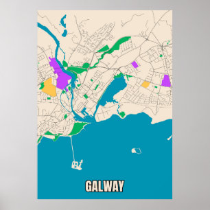 Galway Map Poster