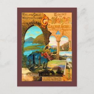 Galway-Reiseposter Postkarte