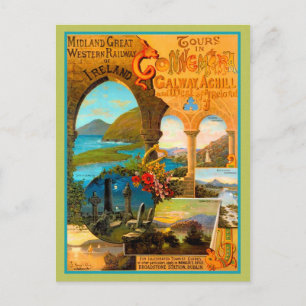Galway Travel Poster Postkarte